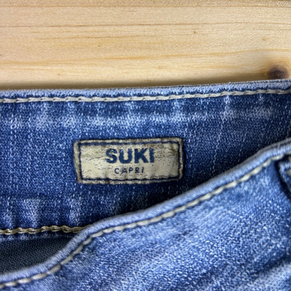 Silver Jeans Womens 28 Suki Capri Low Rise Cropped Denim Blue Jeans - Picture 5 of 13